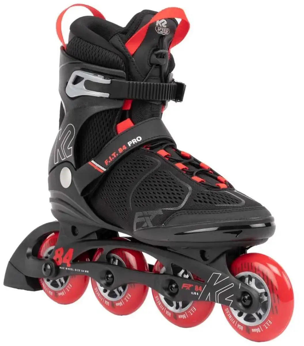 K2 F.I.T 84 Pro Heren Inline Skates - Zwart/Rood - afbeelding 6 van 6