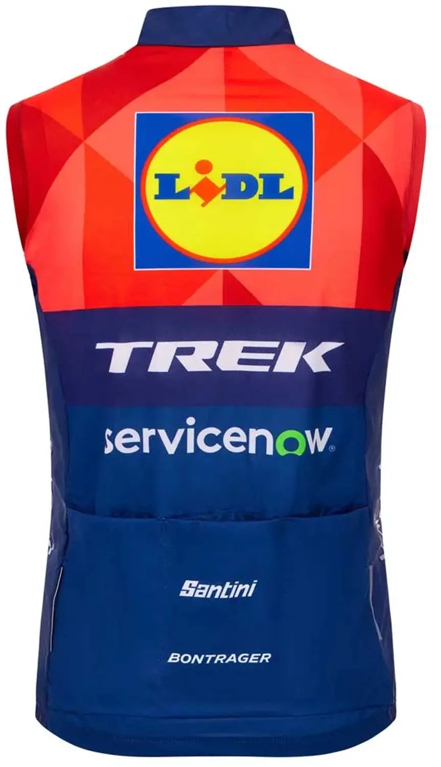 Santini Lidl-Trek 2026 Fan Line Windbodywarmer - Blauw - S - afbeelding 4 van 4