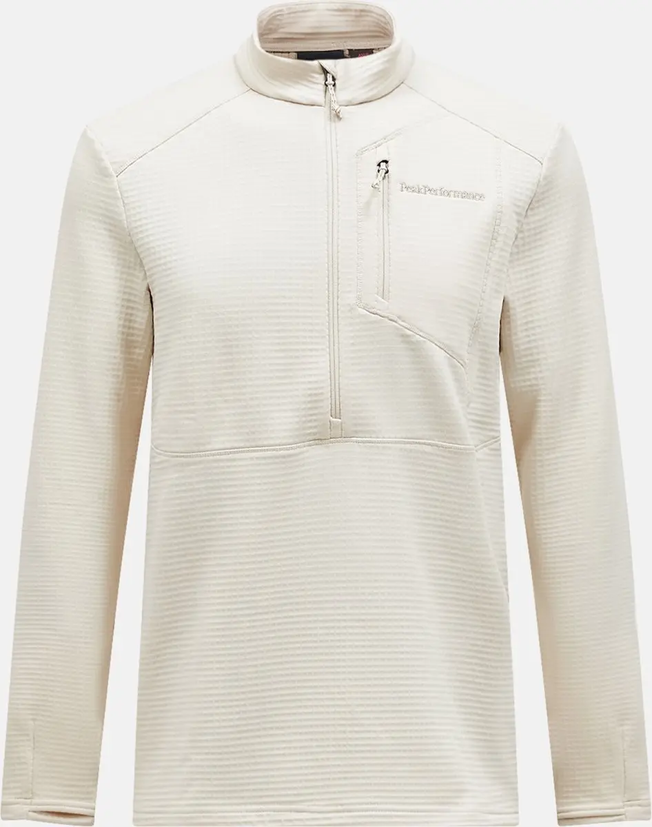 PEAK PERFORMANCE TRAIL GRID FLEECE HALF ZIP MEN Sand fog-M