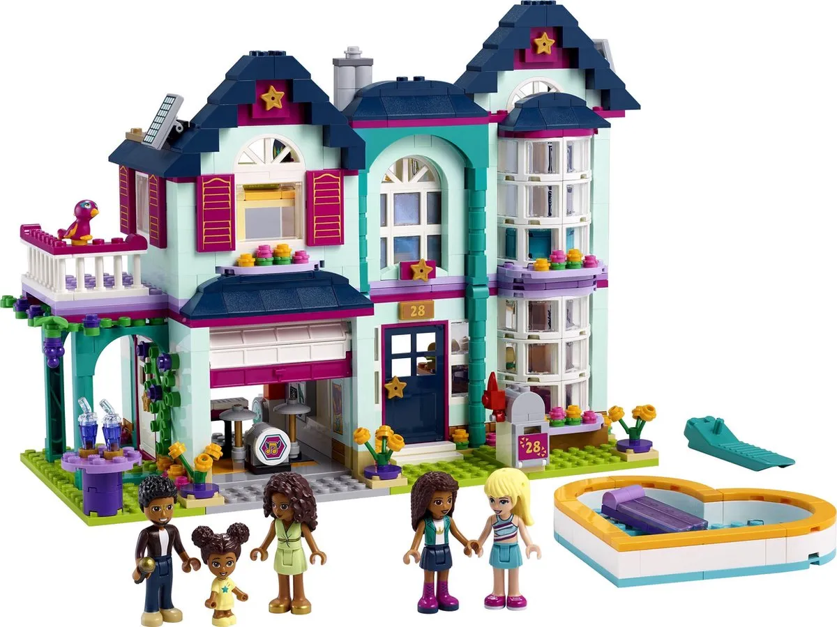 LEGO Friends Andrea's Familiehuis 802 Stukken - 5 Minifiguren - afbeelding 3 van 6
