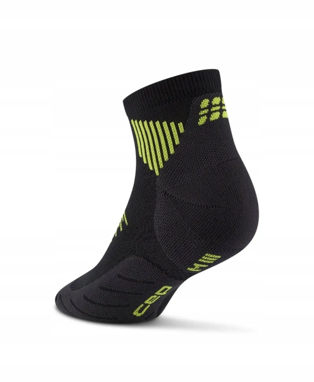 CEP Core Run 5.0 Low Cut Sokken Heren - Zwart/Groen - afbeelding 2 van 2