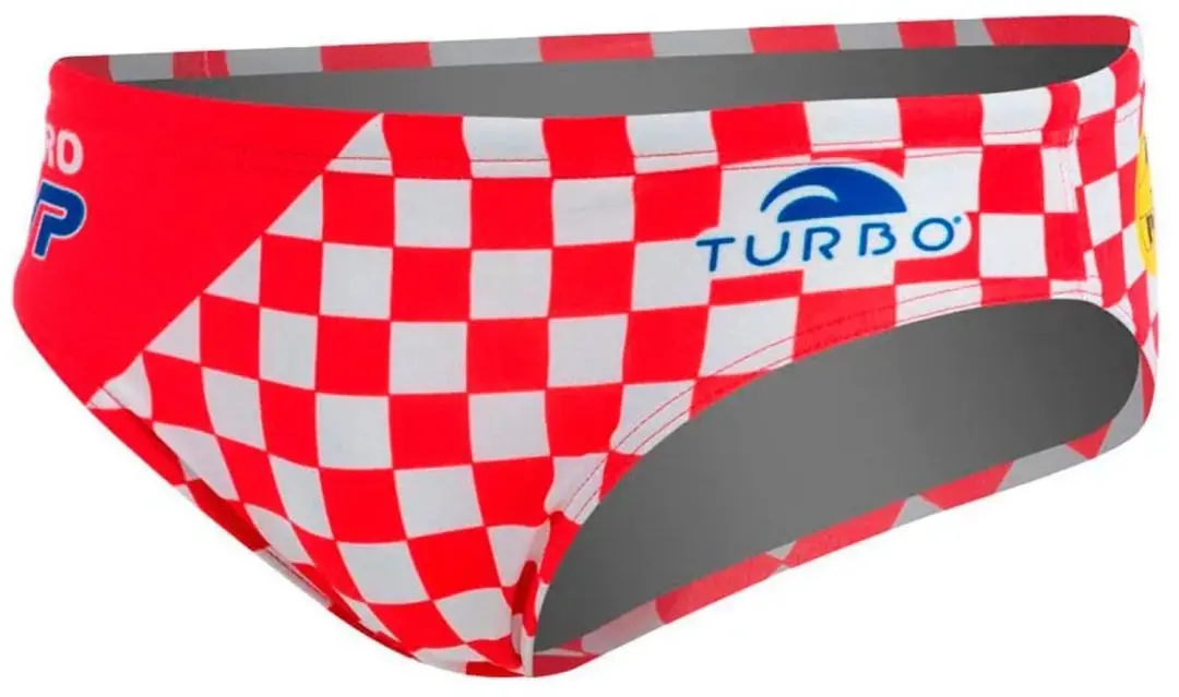 Turbo Croatia Zwemslip Rood,Wit 5XL Man