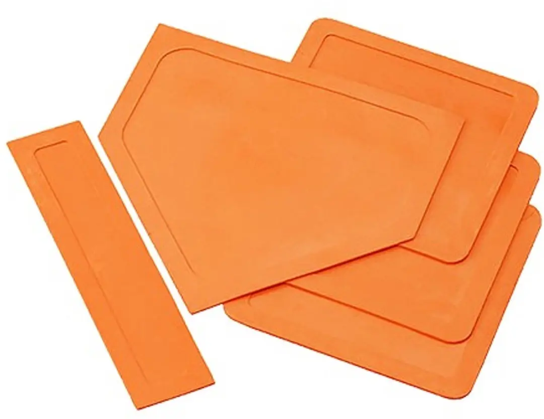 Set rubberen honkbalbases