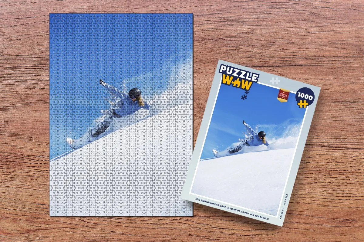 PuzzleWow Legpuzzel Snowboarder 1000 Stuks