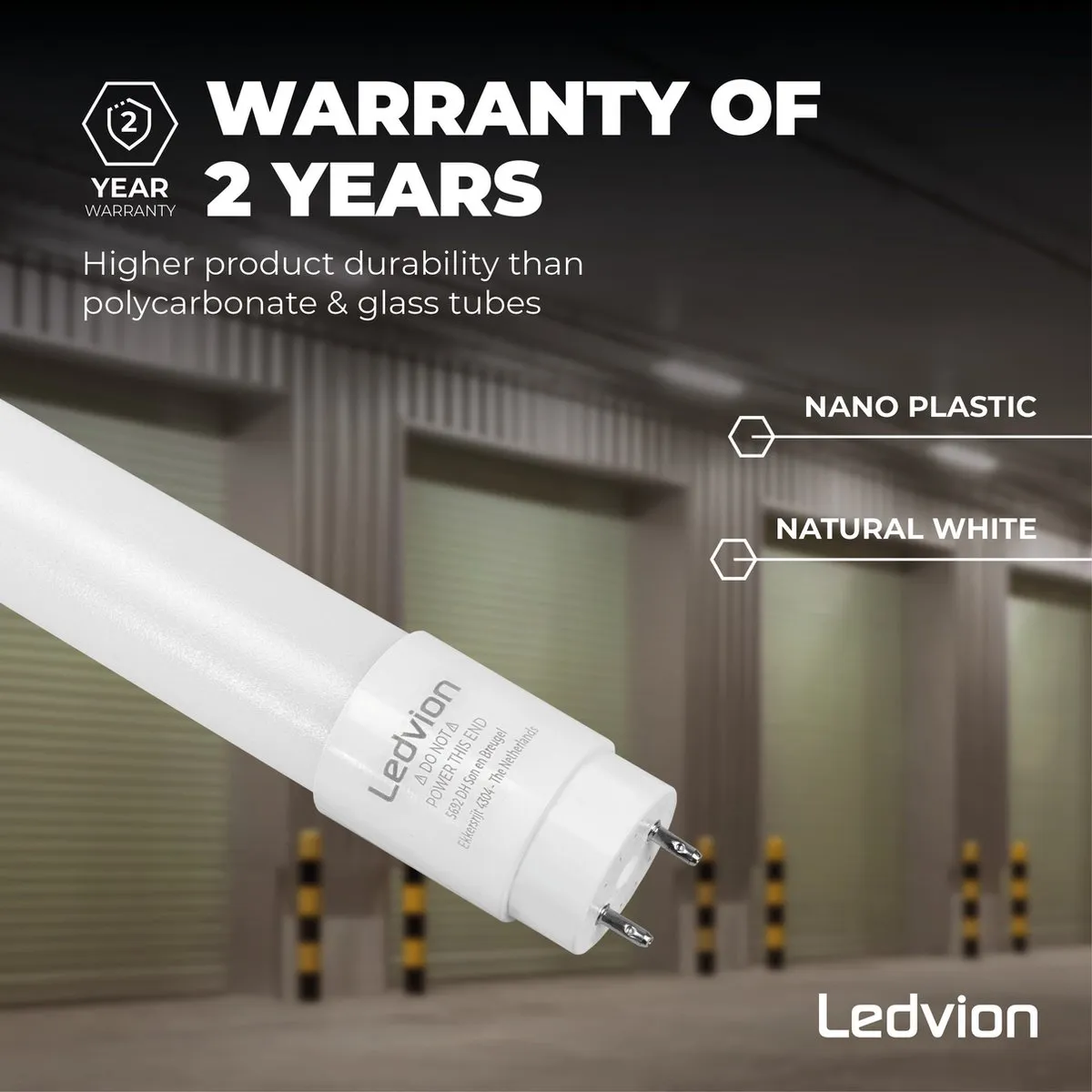 LEDVION 25X LED Tube 60cm 7W - 25 Stuks - Mat Wit