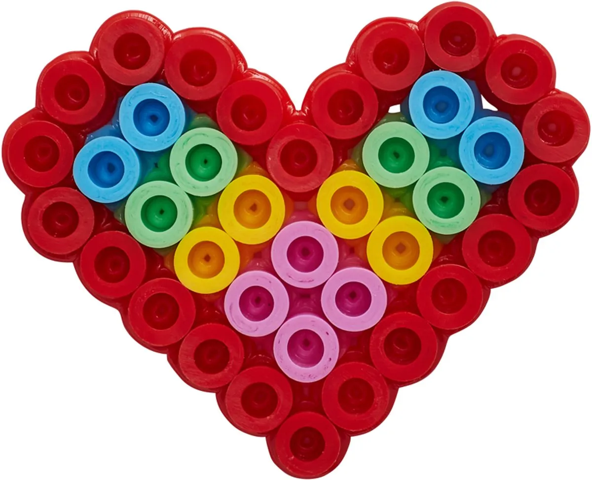 Hama Strijkkralen Maxi Hart 8982 - 100 Stuks - Multicolor