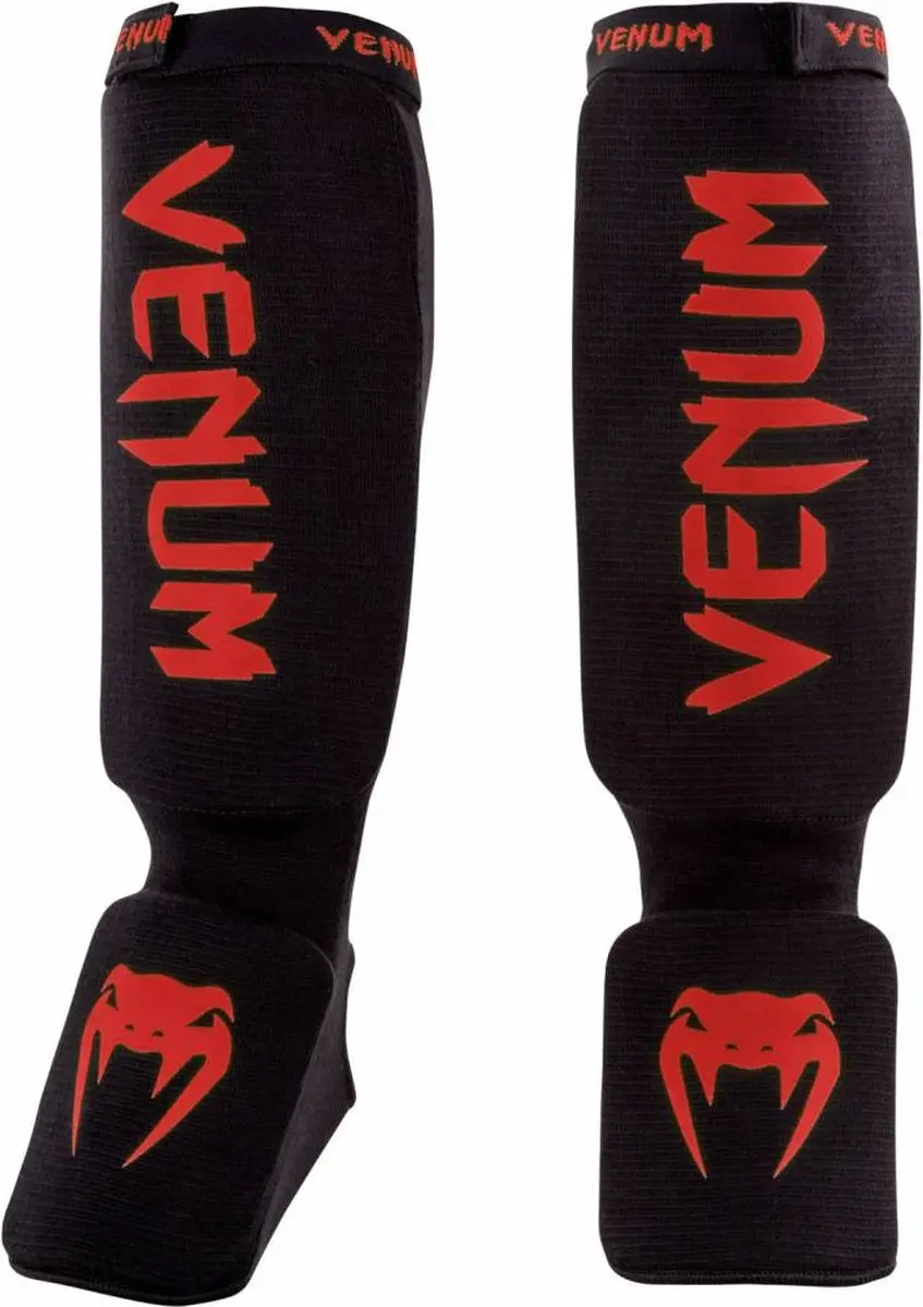 Venum Kontact Shin Guards Scheenbeschermers Zwart Rood