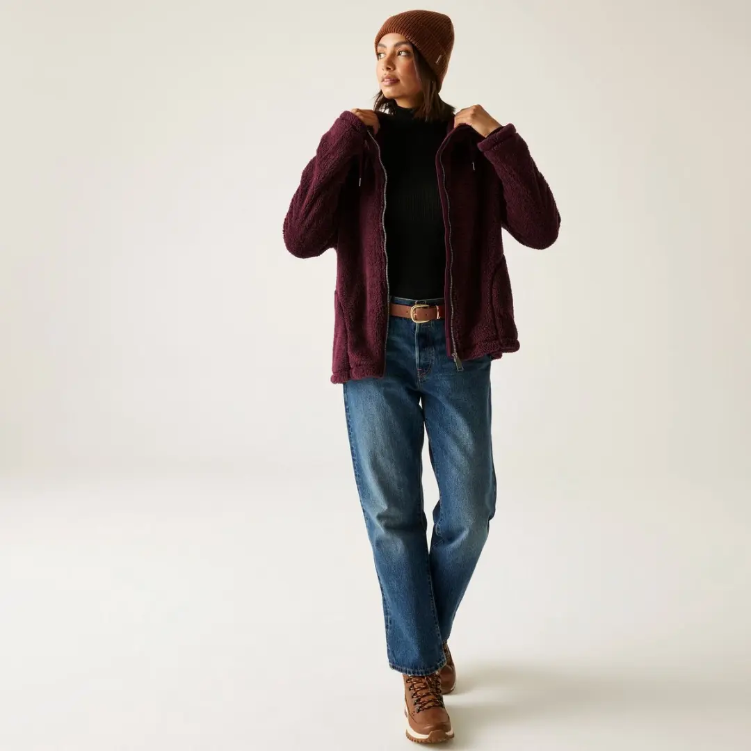 Regatta Orielle Dames Fleece met Capuchon - Purper - 38 - afbeelding 6 van 6