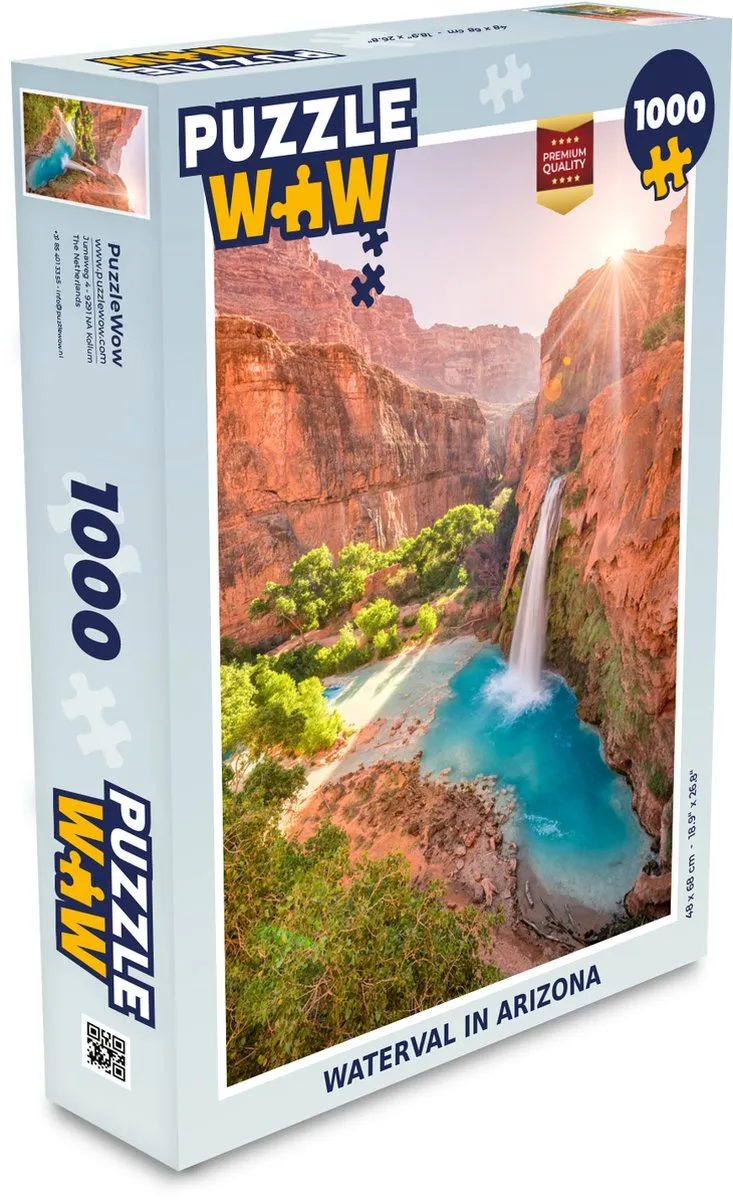 PuzzleWow Waterval in Arizona Legpuzzel 1000 Stuks