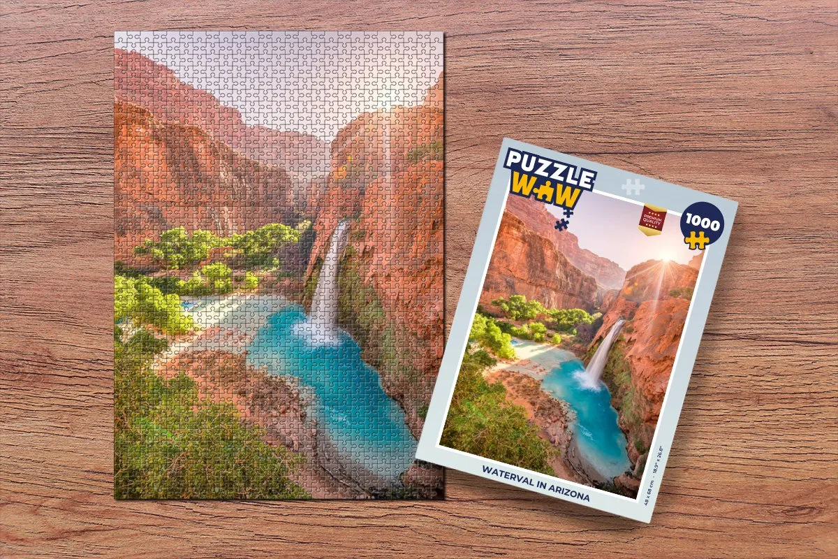 PuzzleWow Waterval in Arizona Legpuzzel 1000 Stuks - Multicolor