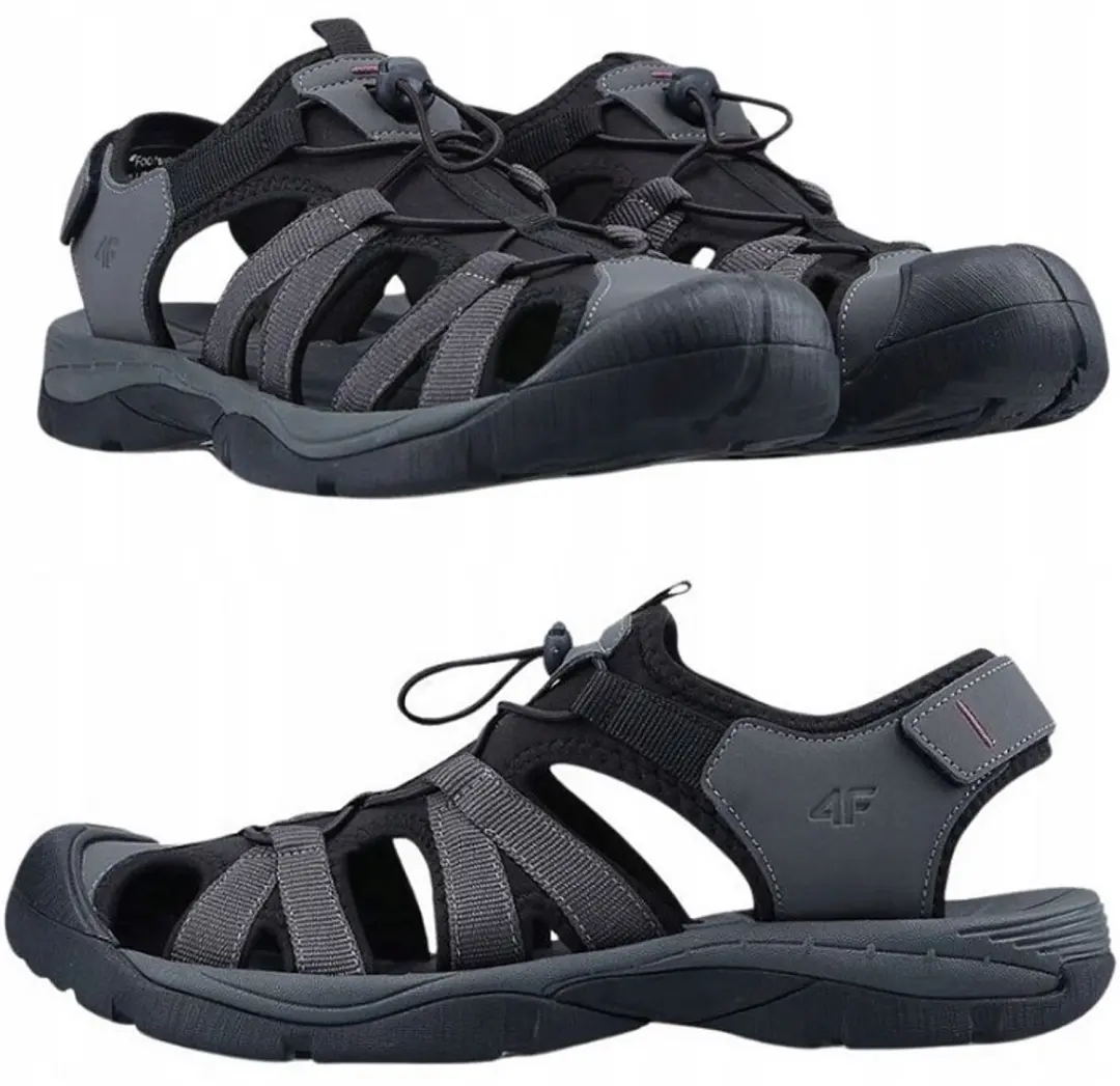 4F Heren Sandalen Sportief Zomer Dicht Teen 43 Antraciet