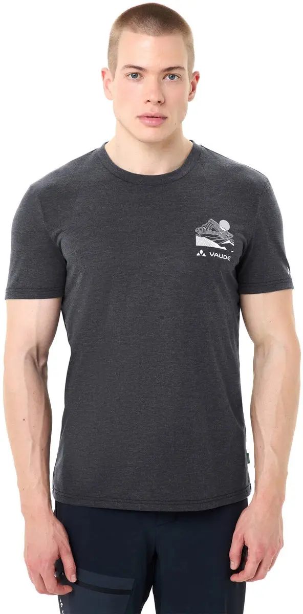 VAUDE Tekoa III Heren T-Shirt - Zwart/Wit - afbeelding 5 van 6
