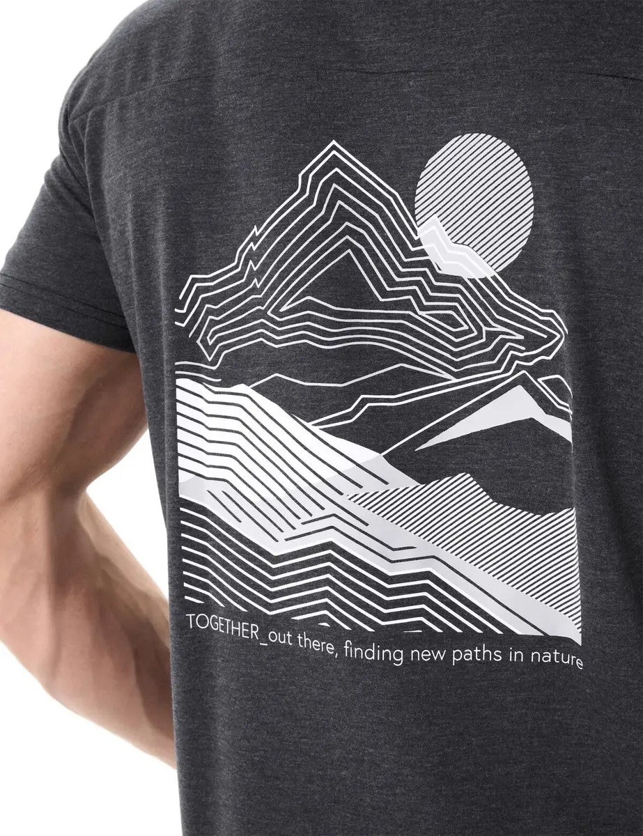 VAUDE Tekoa III Heren T-Shirt - Zwart/Wit - afbeelding 4 van 6