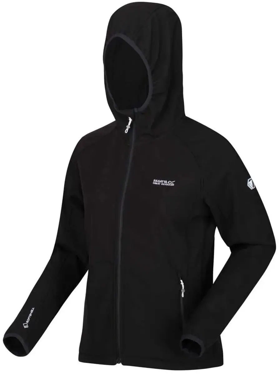 Regatta Arec III Dames Softshell Hoodie - Zwart - afbeelding 3 van 6