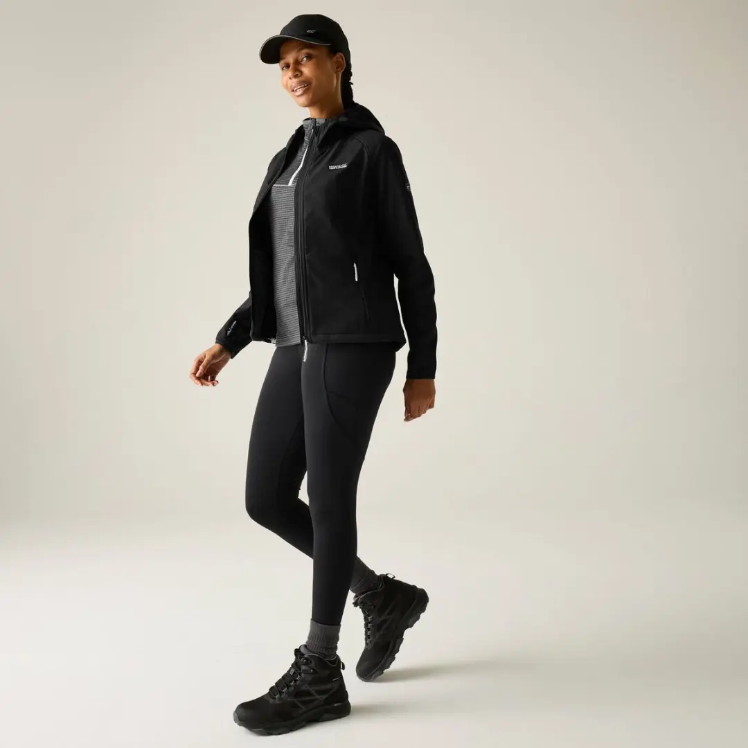 Regatta Arec III Dames Softshell Hoodie - Zwart - afbeelding 4 van 6