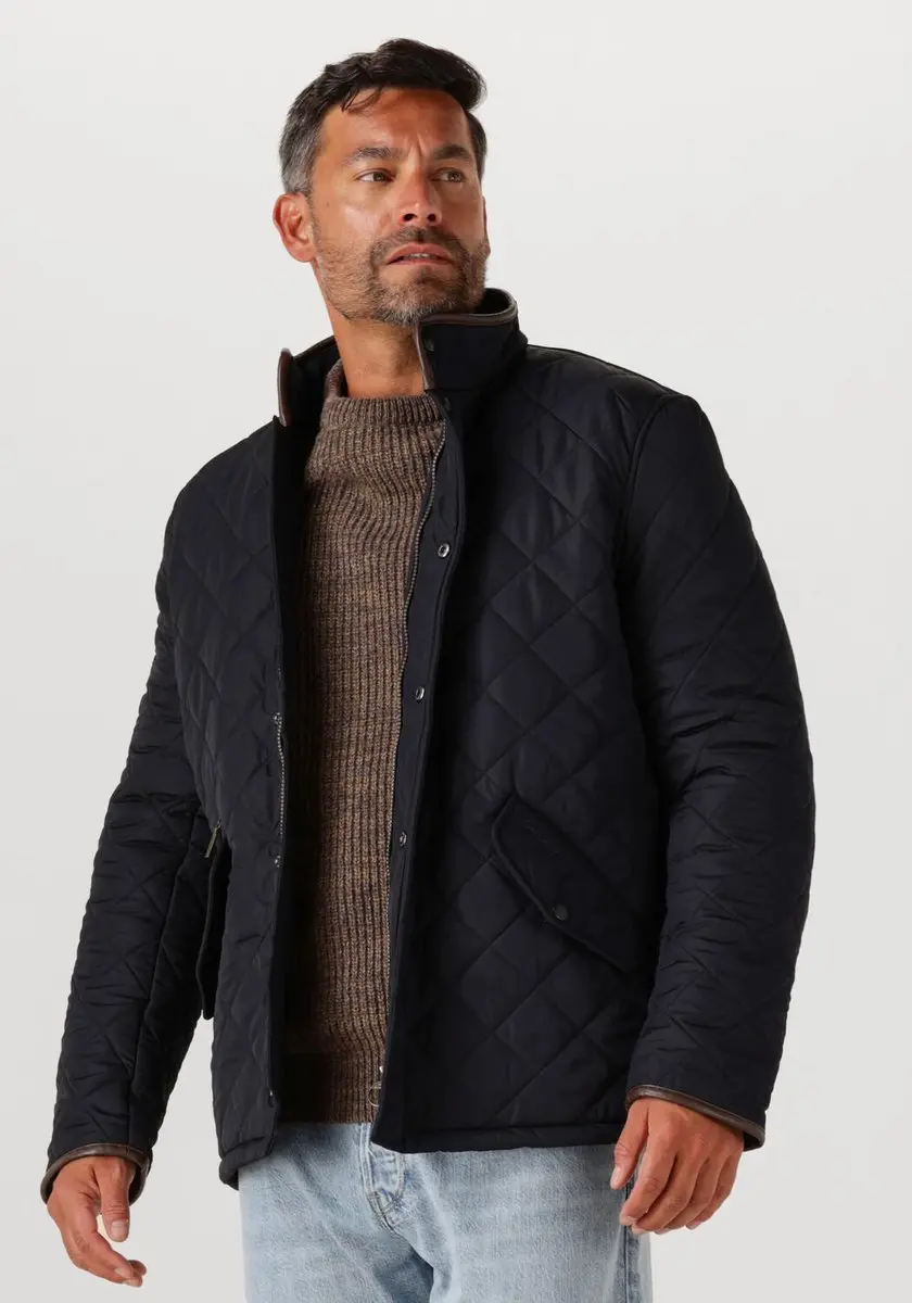 Barbour Quilted Jas Powell Donkerblauw