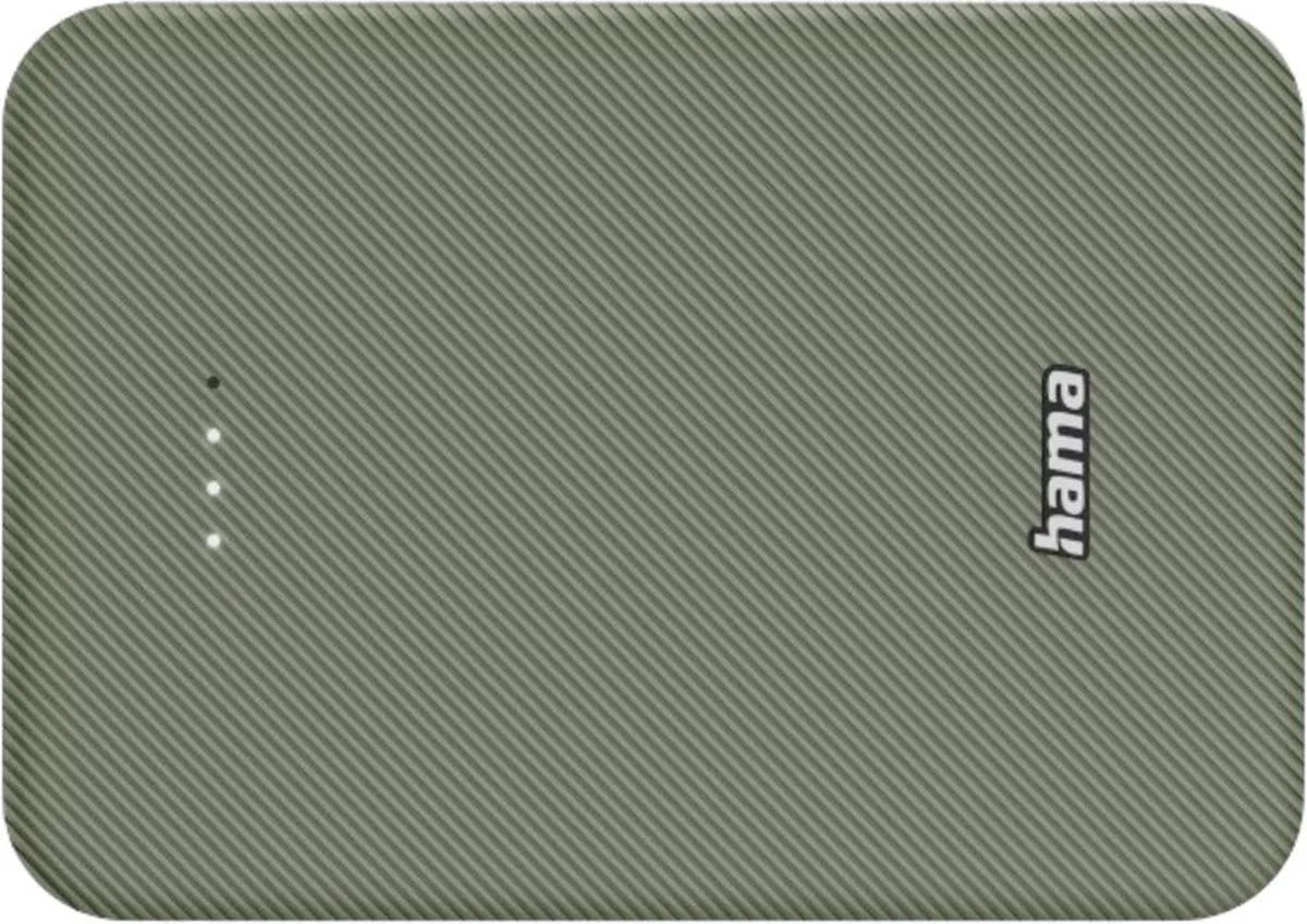 Hama Powerbank - Color - 10000mAh - 15W - 1x USB-C, 1x USB-A - Groen