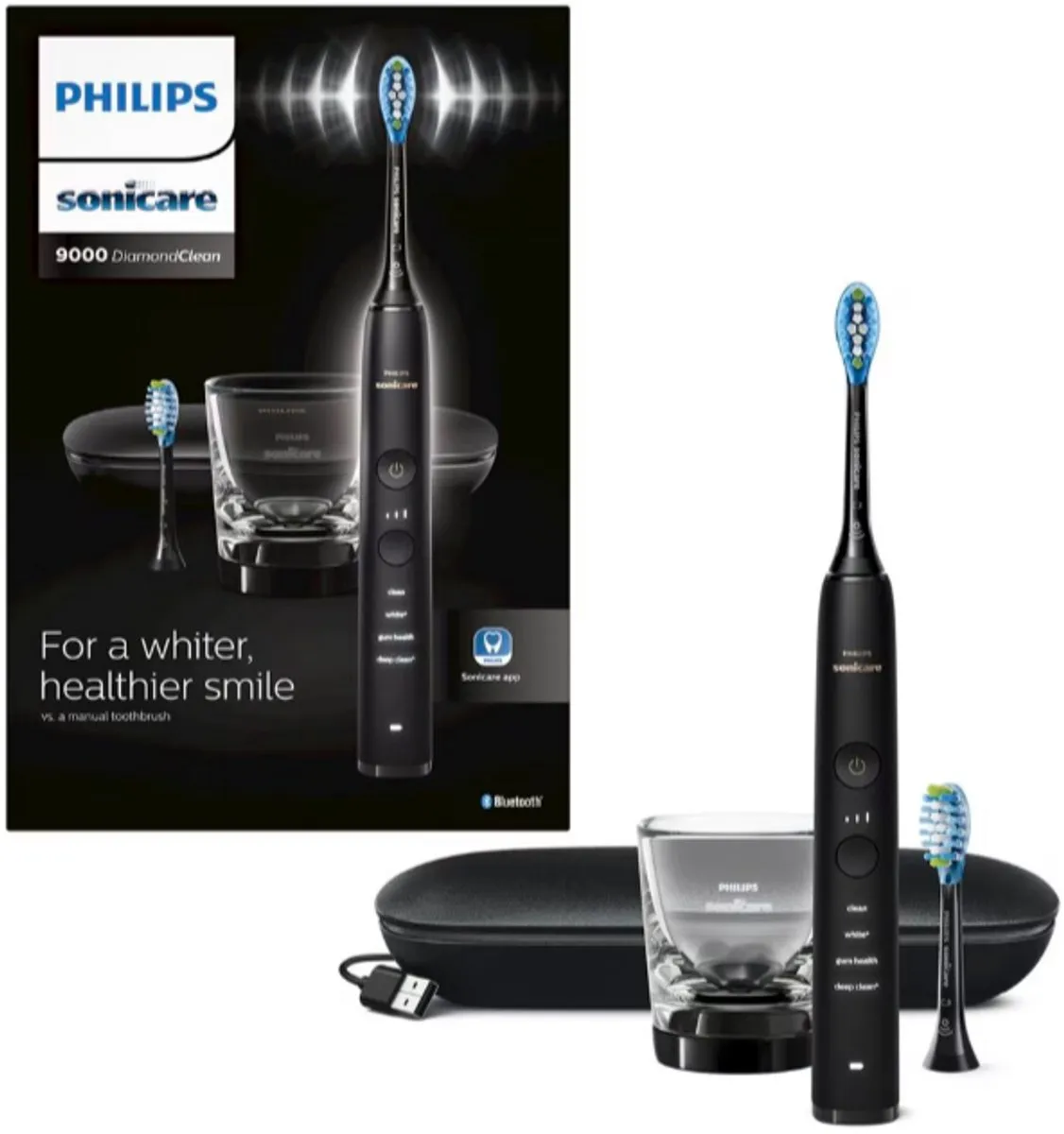 Philips Sonicare 9000 Series HX9913/18 Elektrische Tandenborstel - Zwart