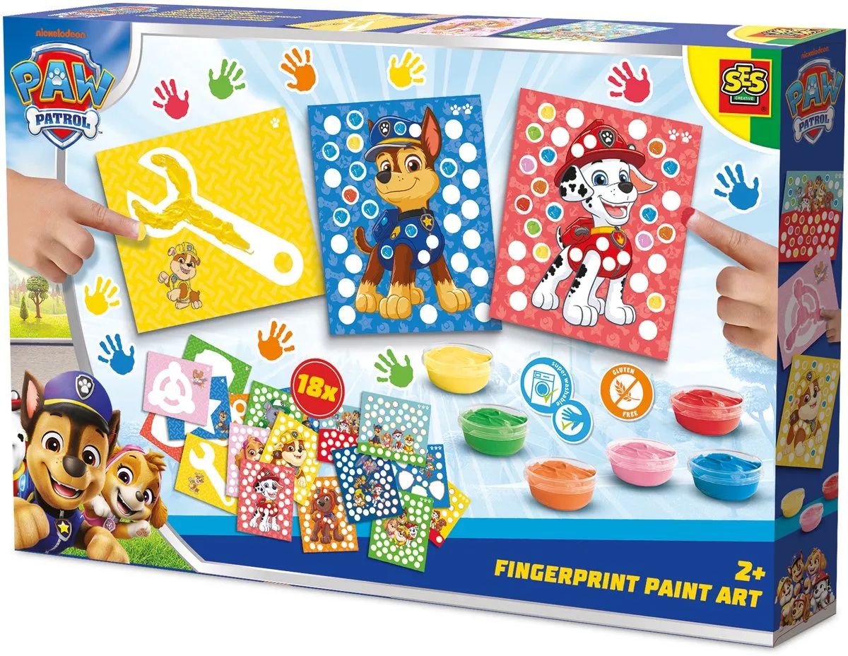SES Creative Paw Patrol Vingerafdruk Verf Kunstwerk