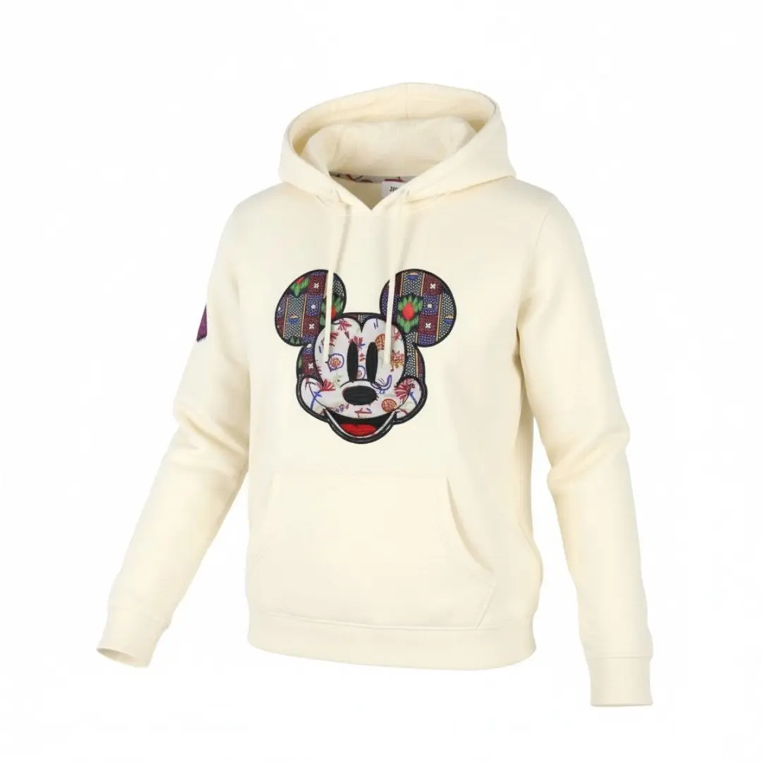 Desigual Disney Face Patch Mickey Mouse Dames Hoodiebeige Oversized Pull On