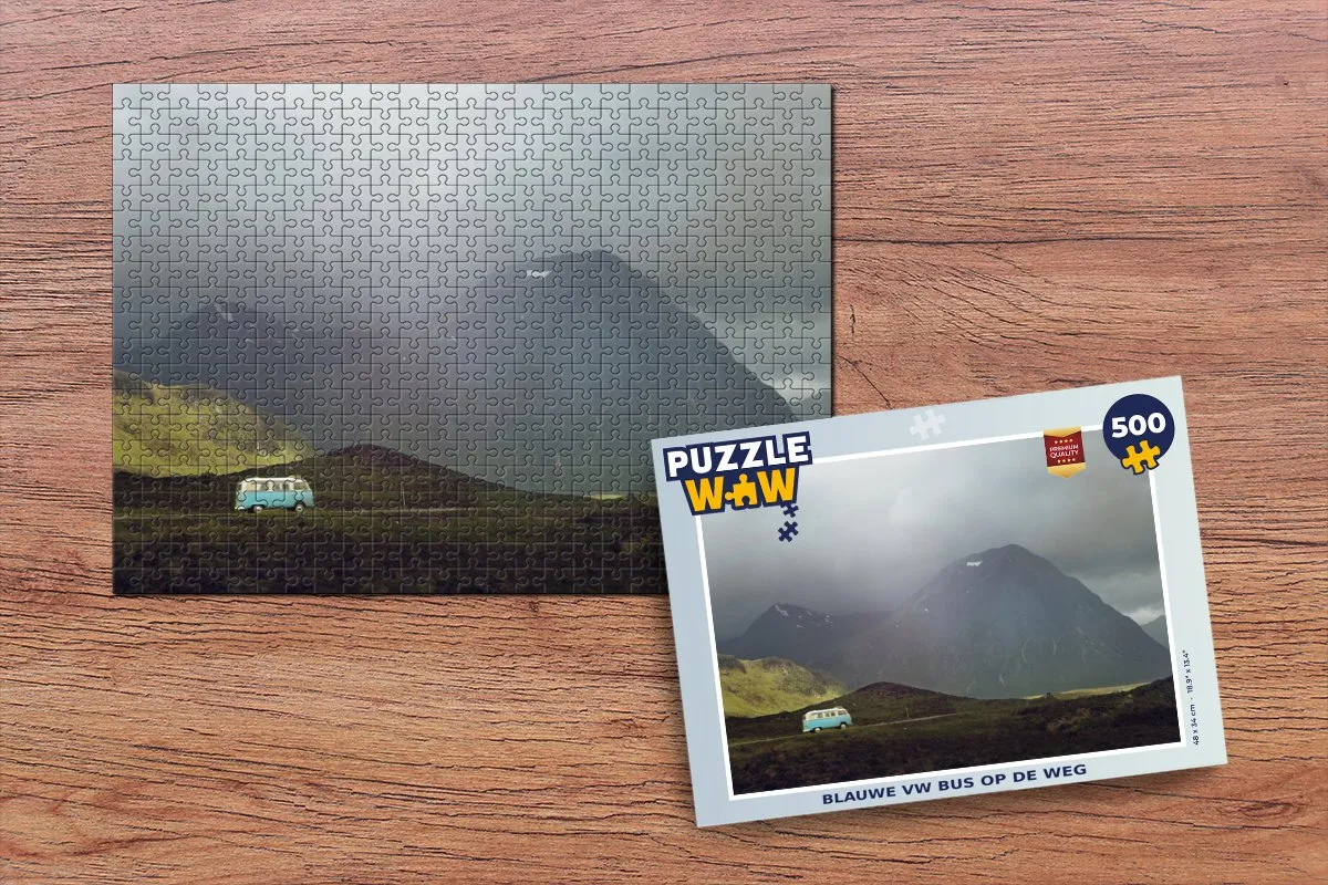 PuzzleWow Puzzel Bus Bergen 500 Stuks - Multicolor