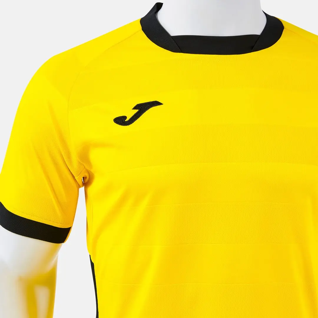 Joma Toletum VII Shirt Korte Mouw Heren - Geel/Zwart - XL - afbeelding 2 van 5