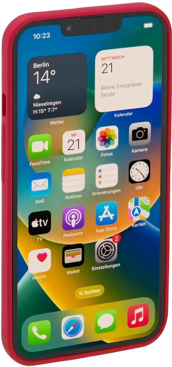 Hama Finest Feel Hoesje iPhone 14 - Rood - MPN 00215509 - afbeelding 4 van 6