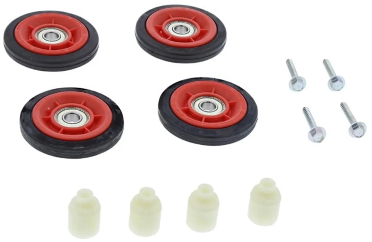 Electrolux Roulette Tambour Compleet 4055402012 - 4 Stuks - Rood/Wit/Zwart