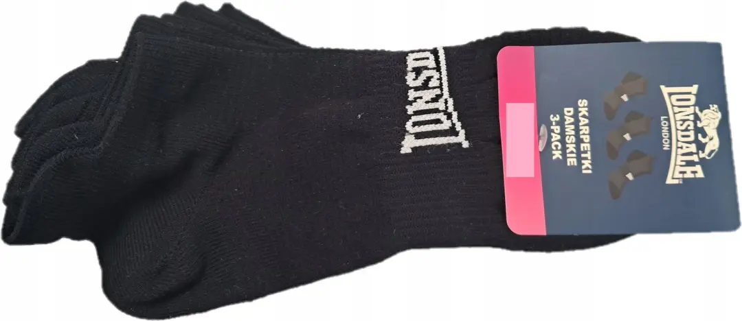 Lonsdale Dames Sportsokken 3-Pack Maat 35-38 Zwart
