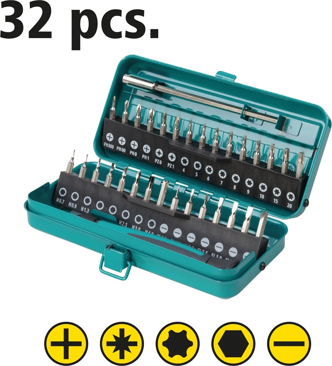 Wolfcraft Precisie Schroevendraaierset 32-delig 1389000