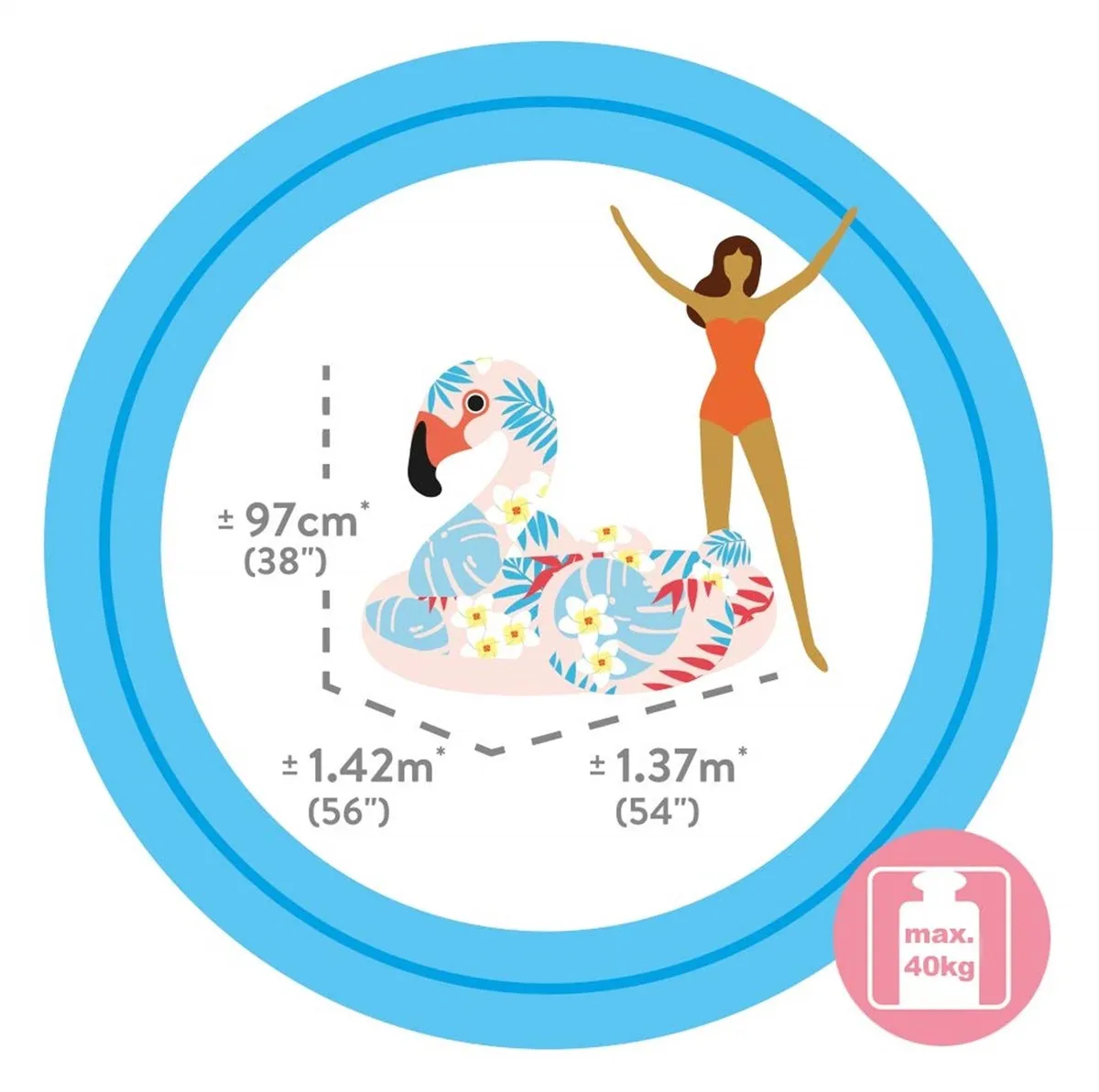 Intex Tropical Flamingo Ride-On 57559NP