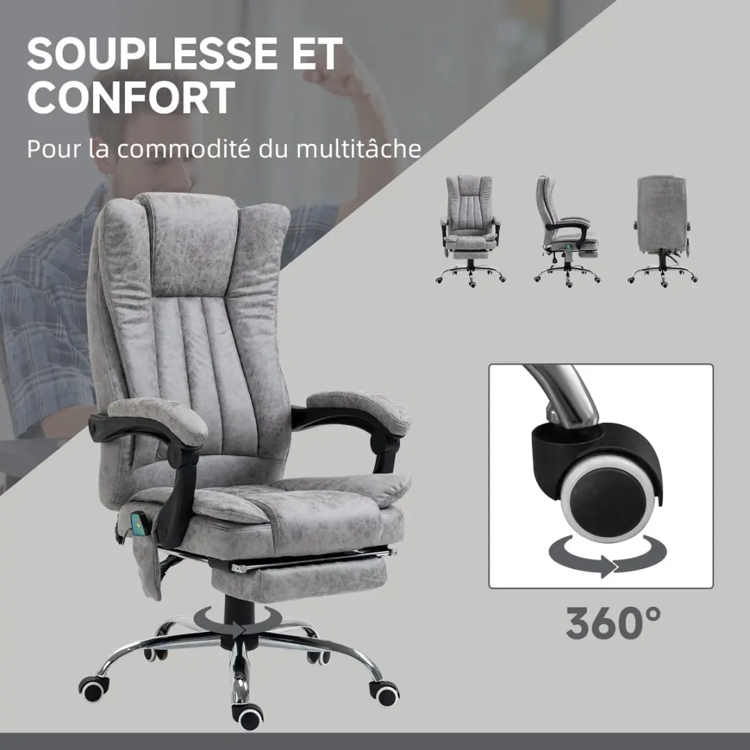 Vinsetto massage bureaustoel
