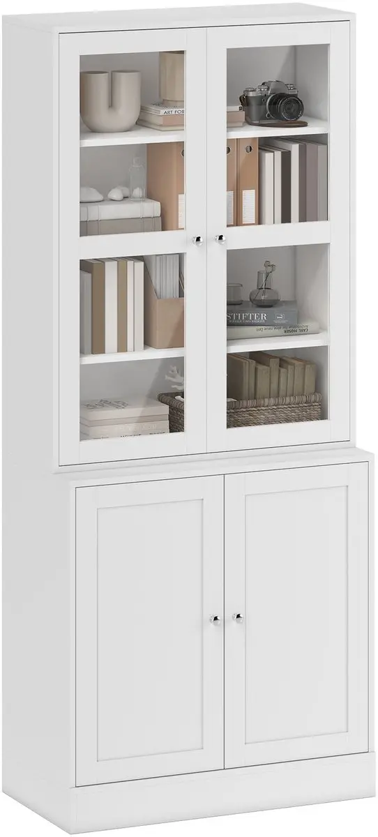 HOMCOM-Boekenkast-MDF-76x40x178,5cm-Wit