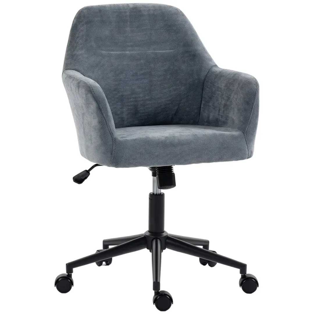 HOMCOM-bureaustoel-chenille-57 x 57 x 93 cm-blauw