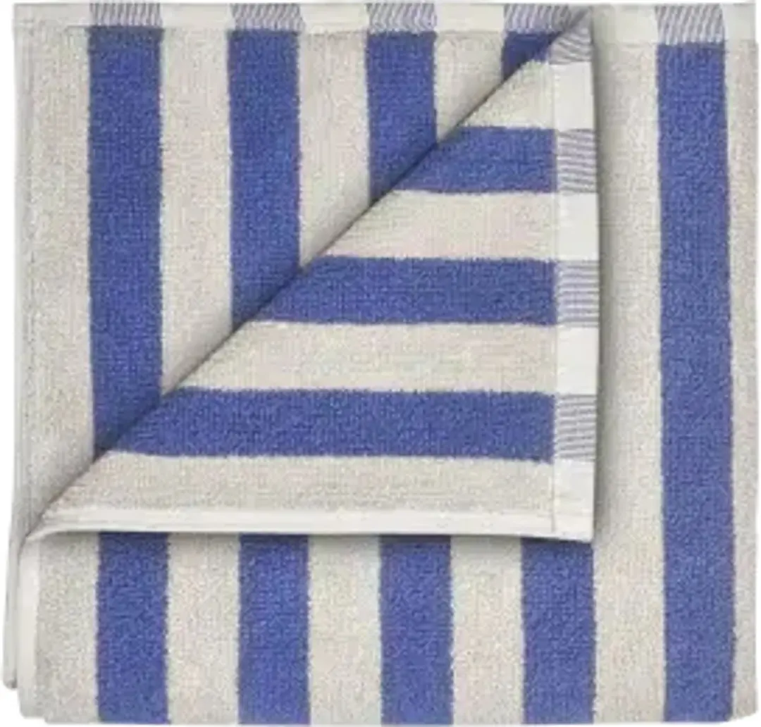 Blomus Arto gastendoek set van 2 30x50cm moonbeam / mazarine blue