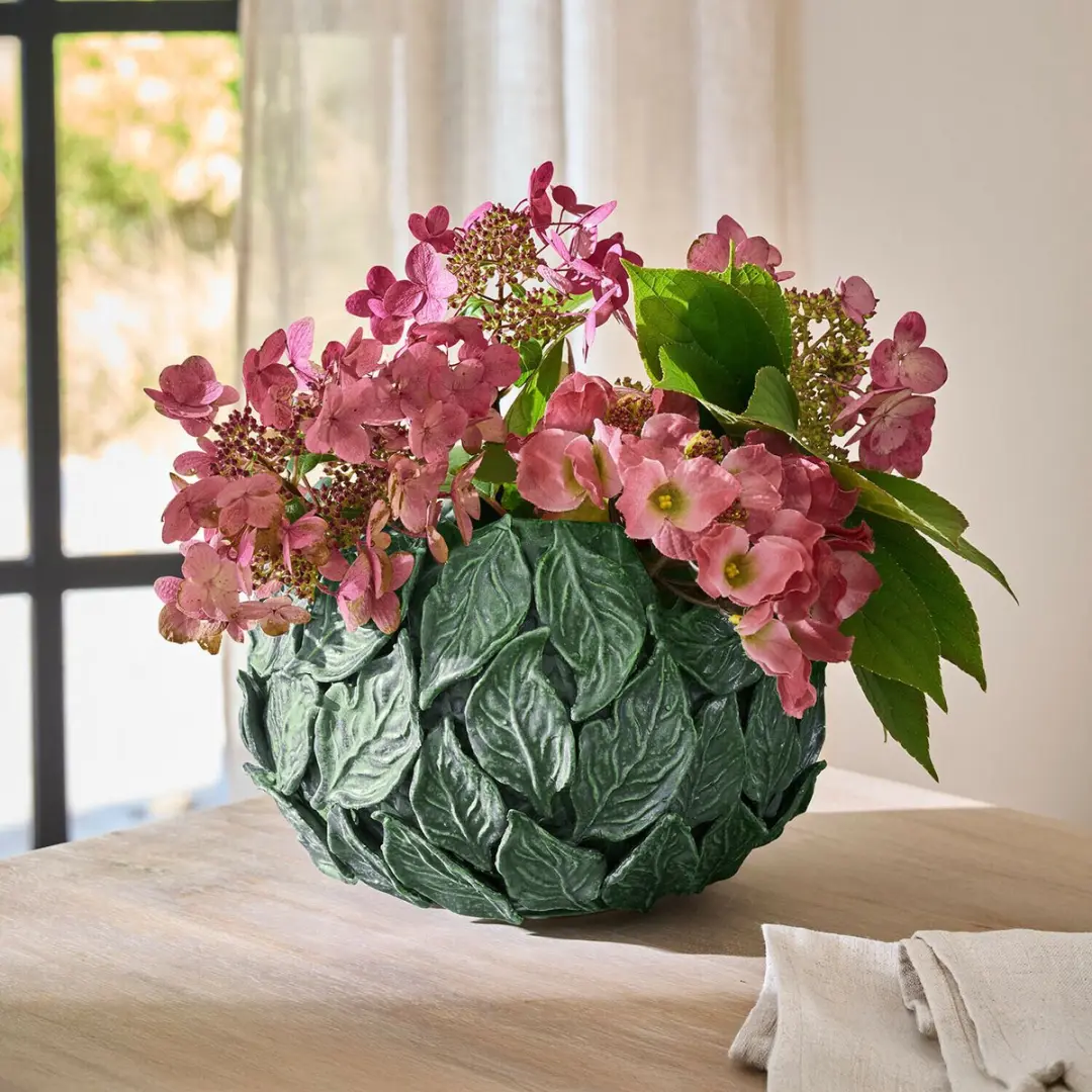 Loberon Fiorabela vaas - 24cm - Groen - afbeelding 3 van 5
