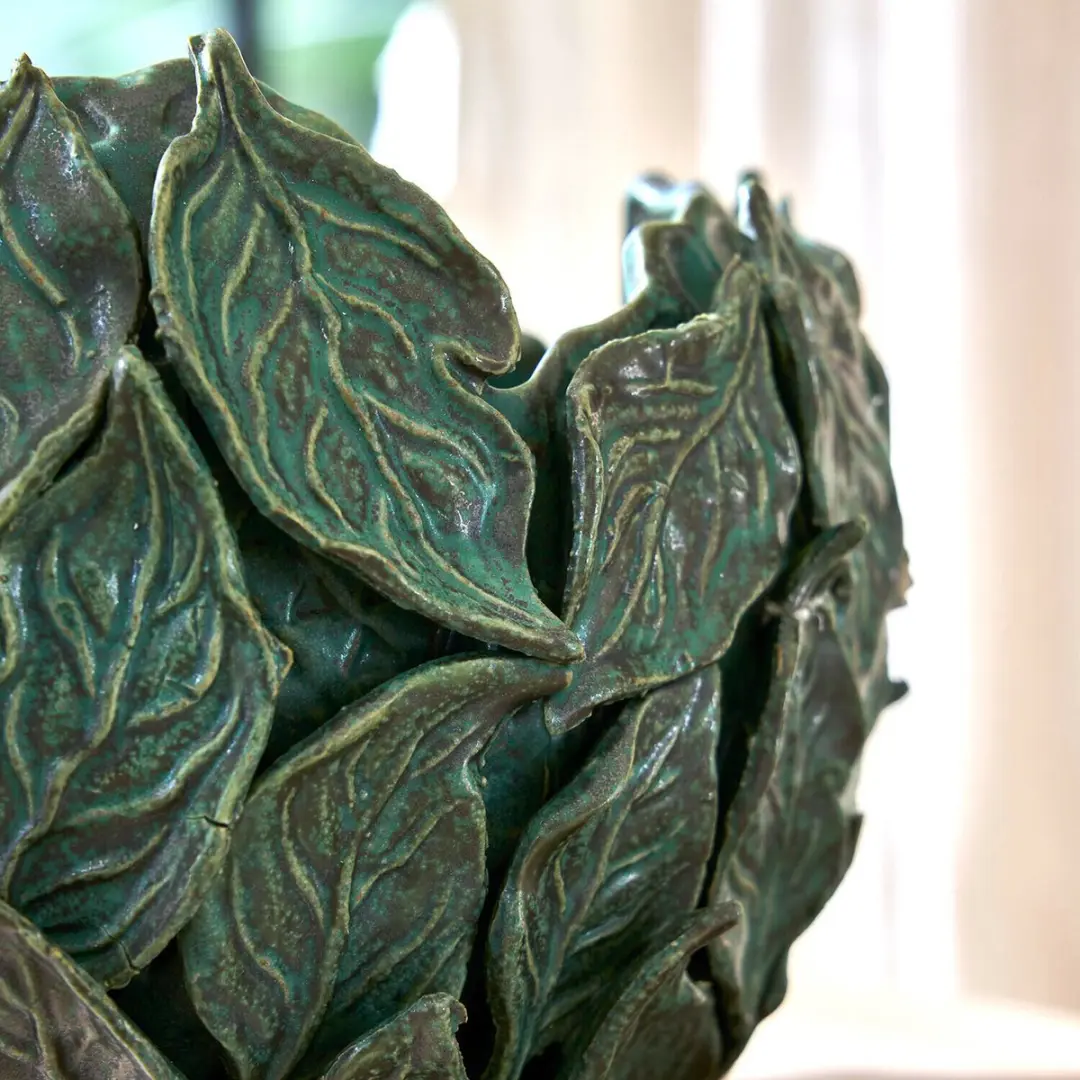 Loberon Fiorabela vaas - 24cm - Groen - afbeelding 5 van 5