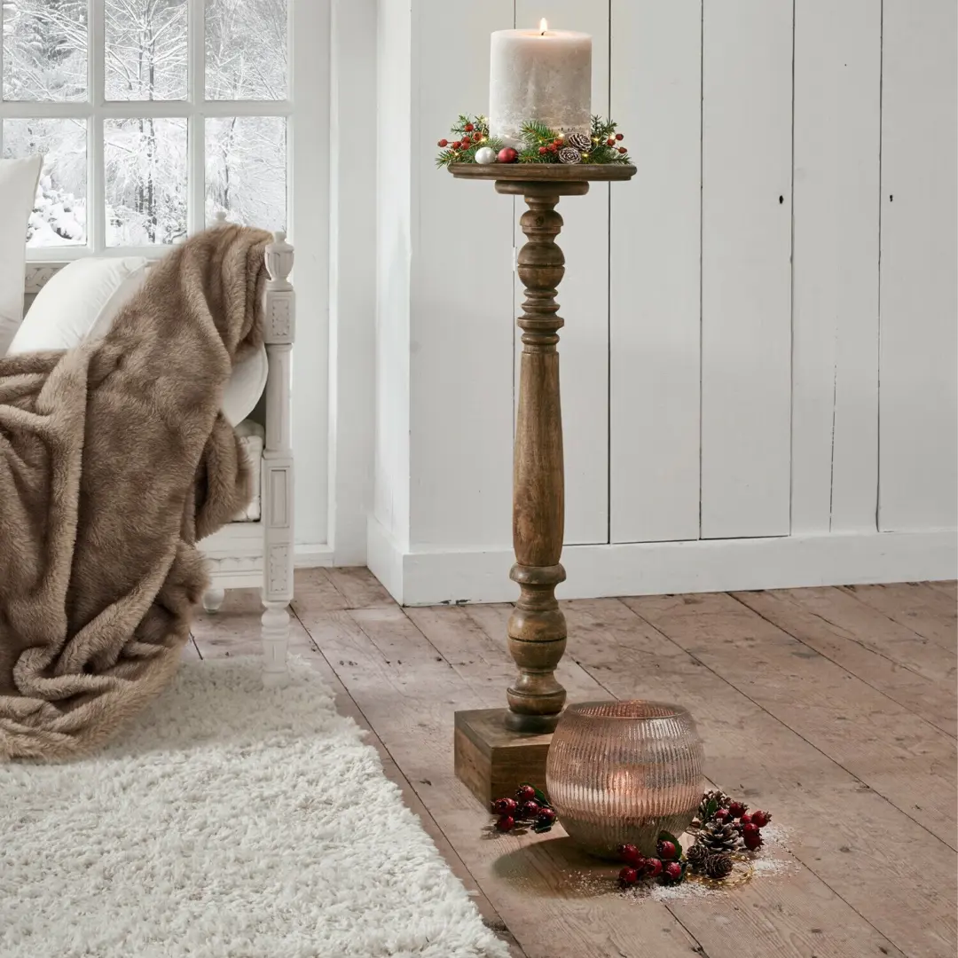 Loberon Windlicht Glowsen - Ø19,5cm - Zilverkleurig - afbeelding 2 van 6