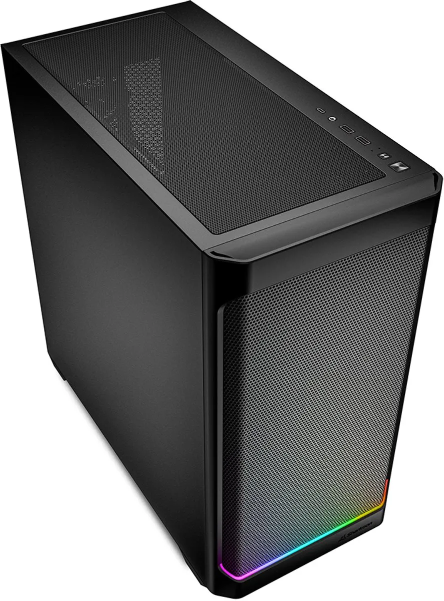 Sharkoon MK4 RGB Strip Micro Tower - Zwart