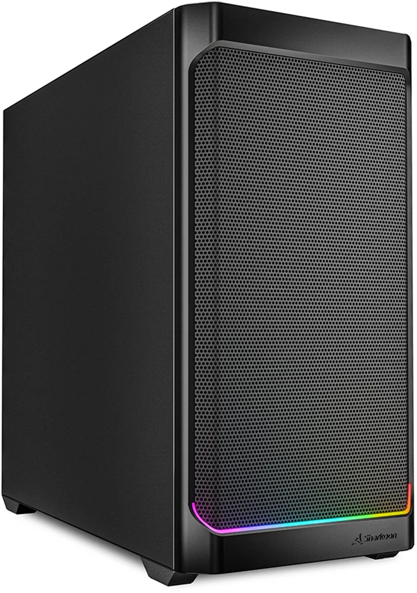 Sharkoon MK4 RGB Strip Micro Tower - Zwart