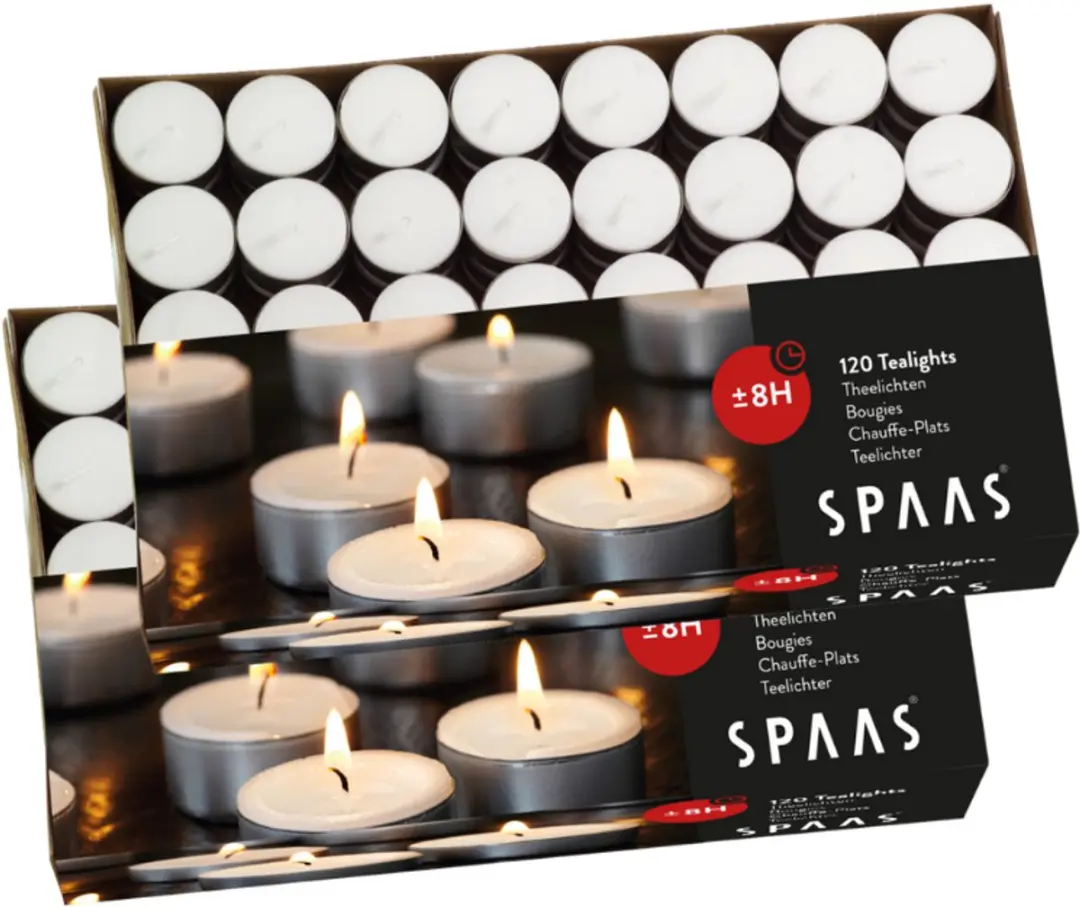 Spaas Theelichten Kaarsen Grootverpakking