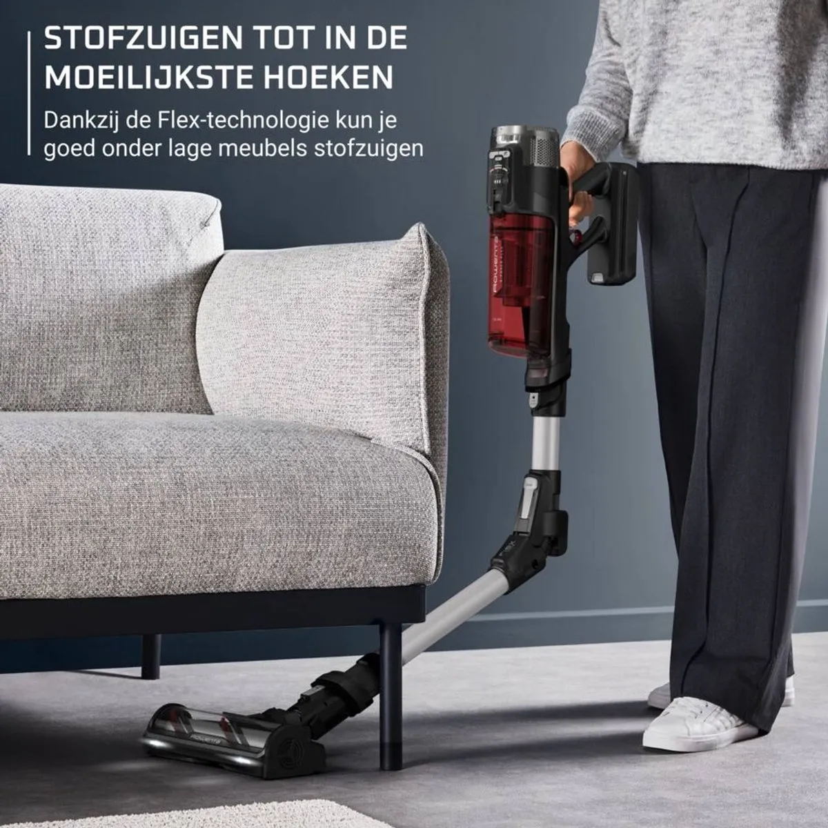 Rowenta X-Force Flex 13.60 RH9A93 Stofzuiger - 150 Airwatts - Rood/Zwart