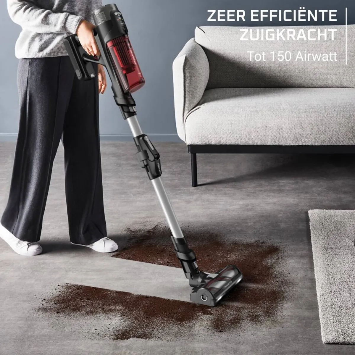 Rowenta X-Force Flex 13.60 RH9A93 Stofzuiger - 150 Airwatts - Rood/Zwart