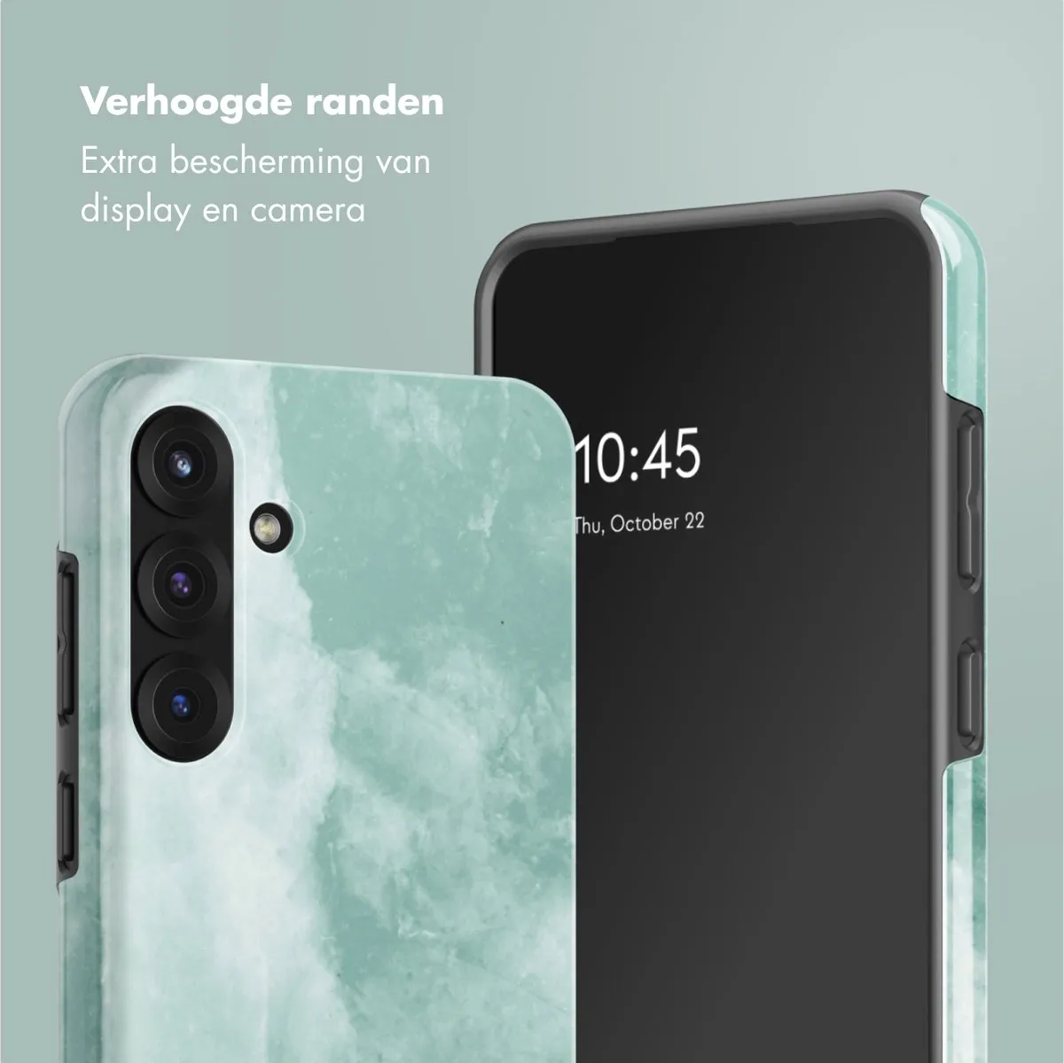 Selencia Hoesje Samsung Galaxy S25 Plus - Marble Grayed Jade