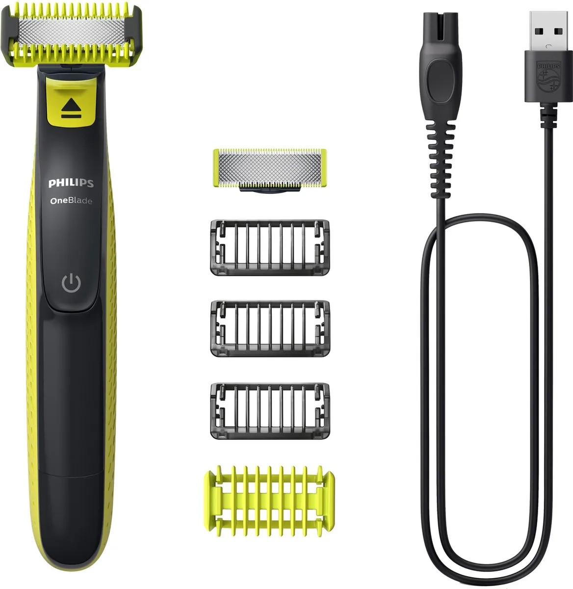 Philips OneBlade QP2824/10 - Hybride Trimmer - Gezicht & Lichaam - Met 2 mesjes - 5-in-1 kam