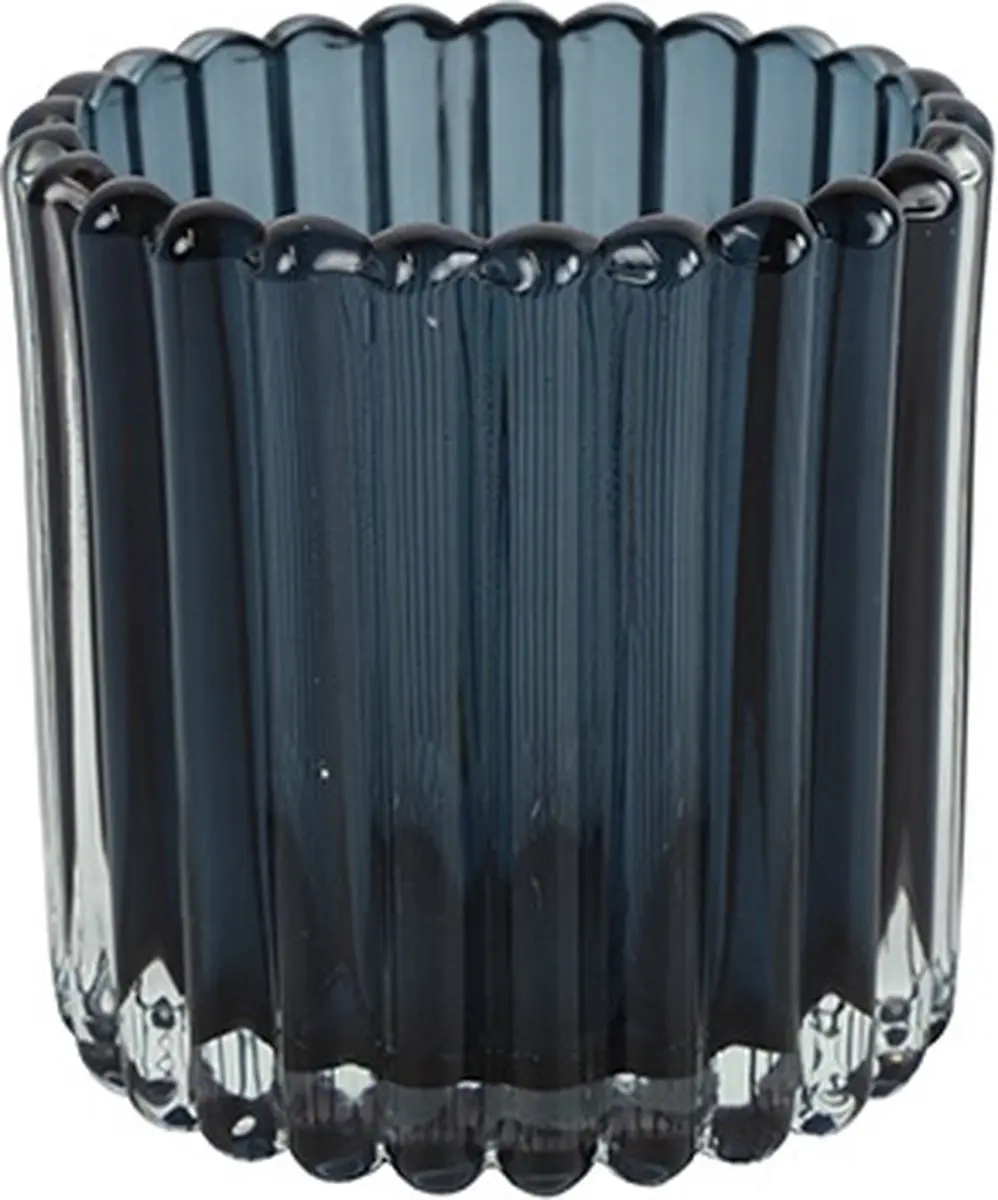 Theelichth ro Wave S d.blauw