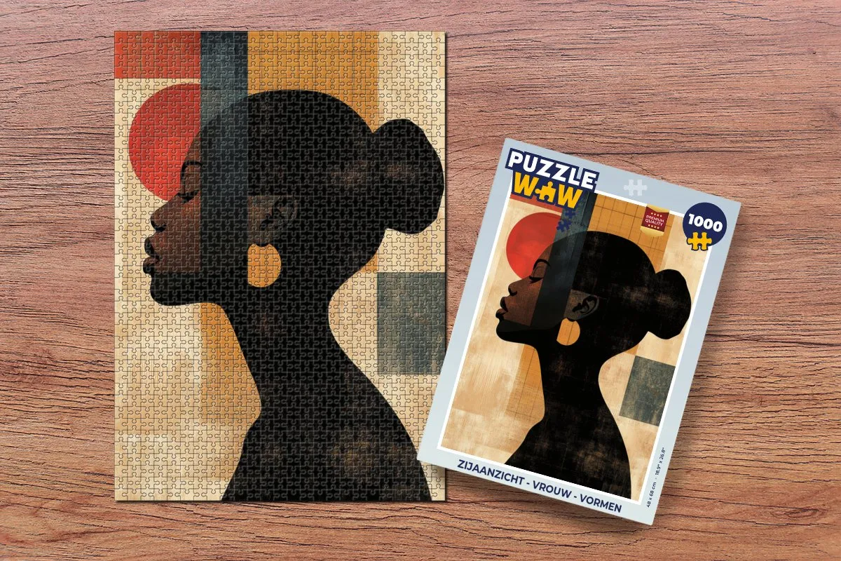 PuzzleWow Legpuzzel 1000 Stuks - Zijaanzicht Vrouw