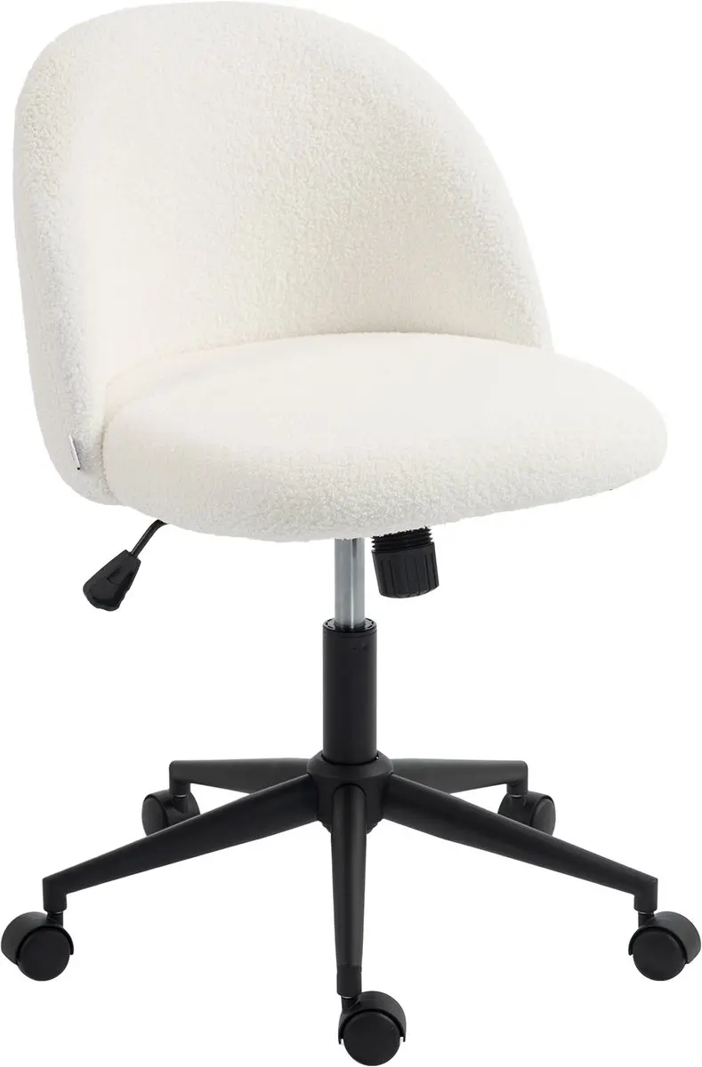 HOMCOM Bureaustoel Teddy Fleece (100% polyester)
