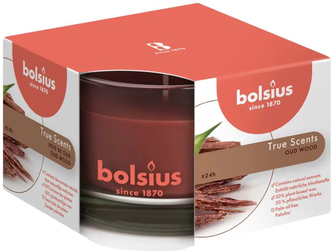 Bolsius Geurkaars True Scents Oud Wood