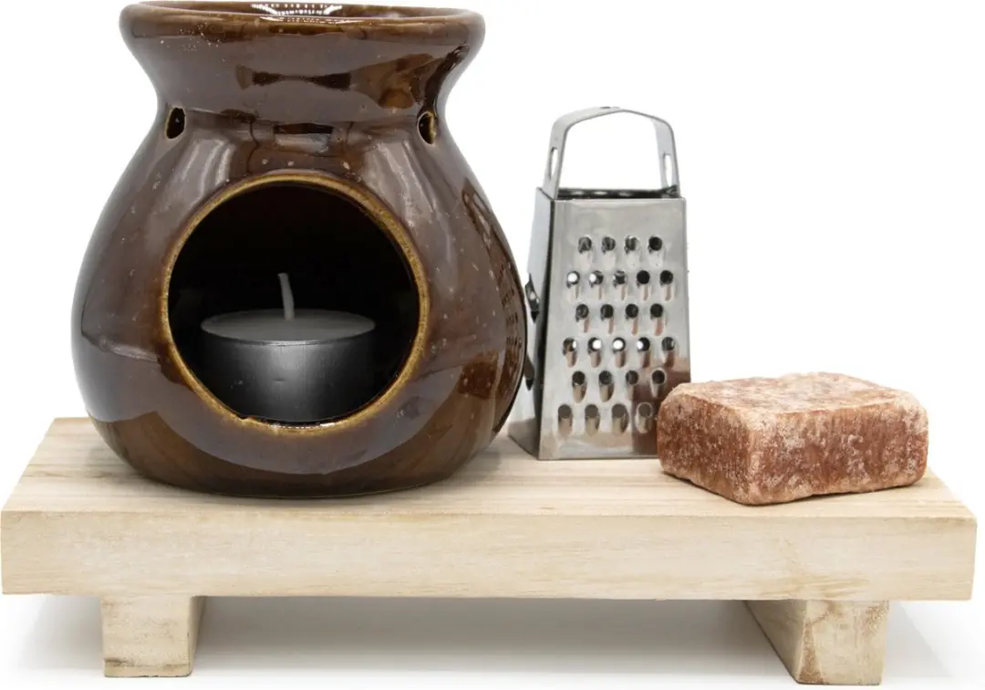 Ideas4seasons Amberblokjes/geurblokjes cadeauset 4-delig